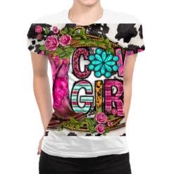 Western Cowgirl All Over Women's T-shirt
